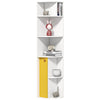 HOMCOM 5-Tier Corner Bookcase, Storage Bookshelf, Freestanding Display Shelves with Open Compartments and Cabinet for Home Office, Living Room, Study, White