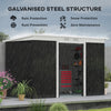 Outsunny 9' x 4' Metal Storage Shed, Garden Tool House with Foundation Kit, Double Sliding Doors, Air Vents for Backyard, Patio, Lawn, Dark Grey