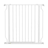 PawHut 30"- 34" Extra Wide Dog Gate with Door, Double Locking System, Easy Install Pet Gate for Stairs, Hallways, and Doorways, White