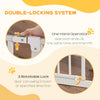 PawHut 30"- 34" Extra Wide Dog Gate with Door, Double Locking System, Easy Install Pet Gate for Stairs, Hallways, and Doorways, White
