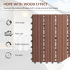 Outsunny 11 Pcs Plastic Interlocking Deck Tiles, 12" x 12" Non-slip Outdoor Flooring Tiles, 11 sq.ft. per Pack, All Weather for Indoor Outdoor Patio Balcony, Light Brown