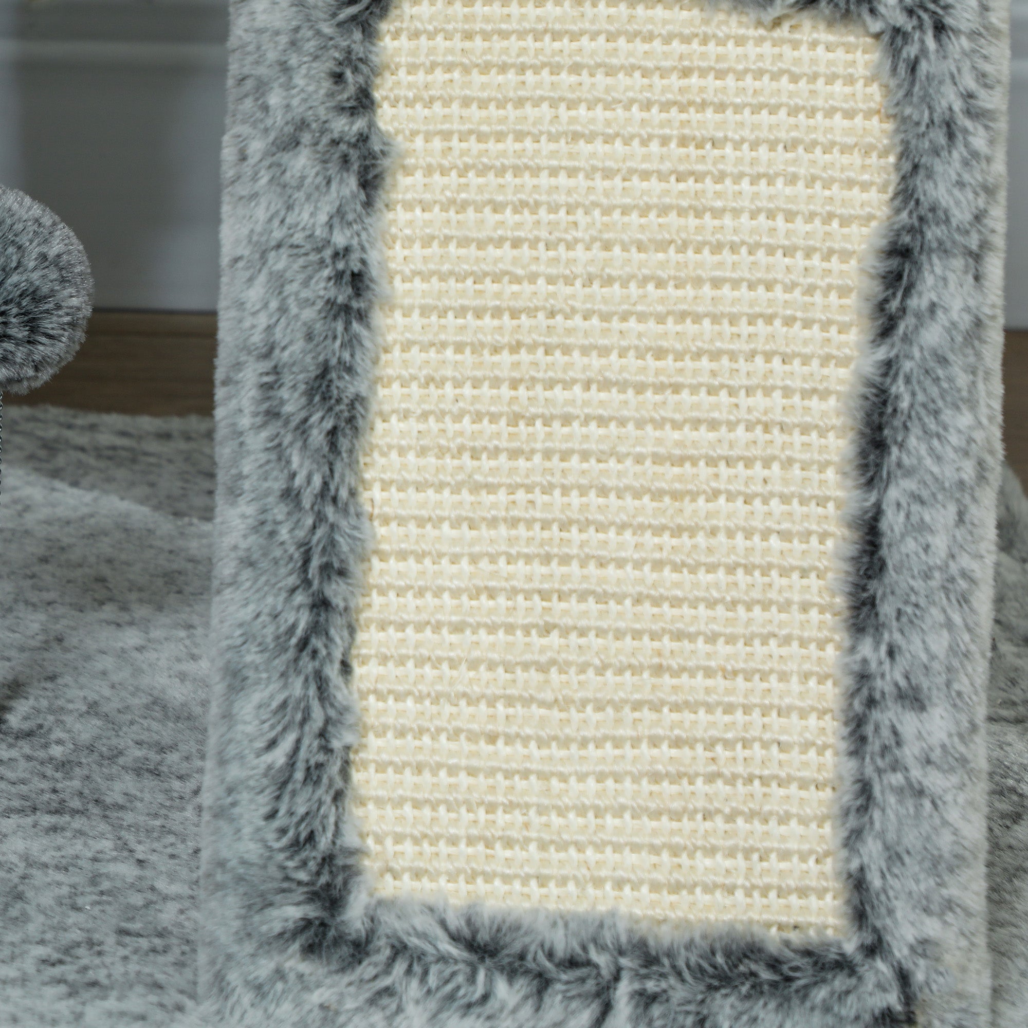 PawHut Cat Tower for Large Cats Floor to Ceiling Cat Tree for Indoor Cats Adjustable Height 89" -100" Multi Levels Cat Climbing Tower with Scratching Posts, Cozy Condo, Ramp