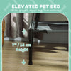 PawHut Elevated Dog Bed with Canopy, Portable Raised Dog Cot for S Sized Dogs, Indoor & Outdoor, 25" x 18" x 24", Grey