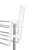 HOMCOM 3-Tier Clothes Drying Rack, Stainless Steel Laundry Rack with 2 Side Wings and 6 Castors, Collapsible Adjustable Clothes Airer for Indoor Outdoor, White