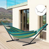 Outsunny 11.8'L Hammock Stand Extra Long Heavy Duty Straight Pole Day Bed Swing Metal Frame Simple Set Up Garden Outdoor Camping Picnic Use Black