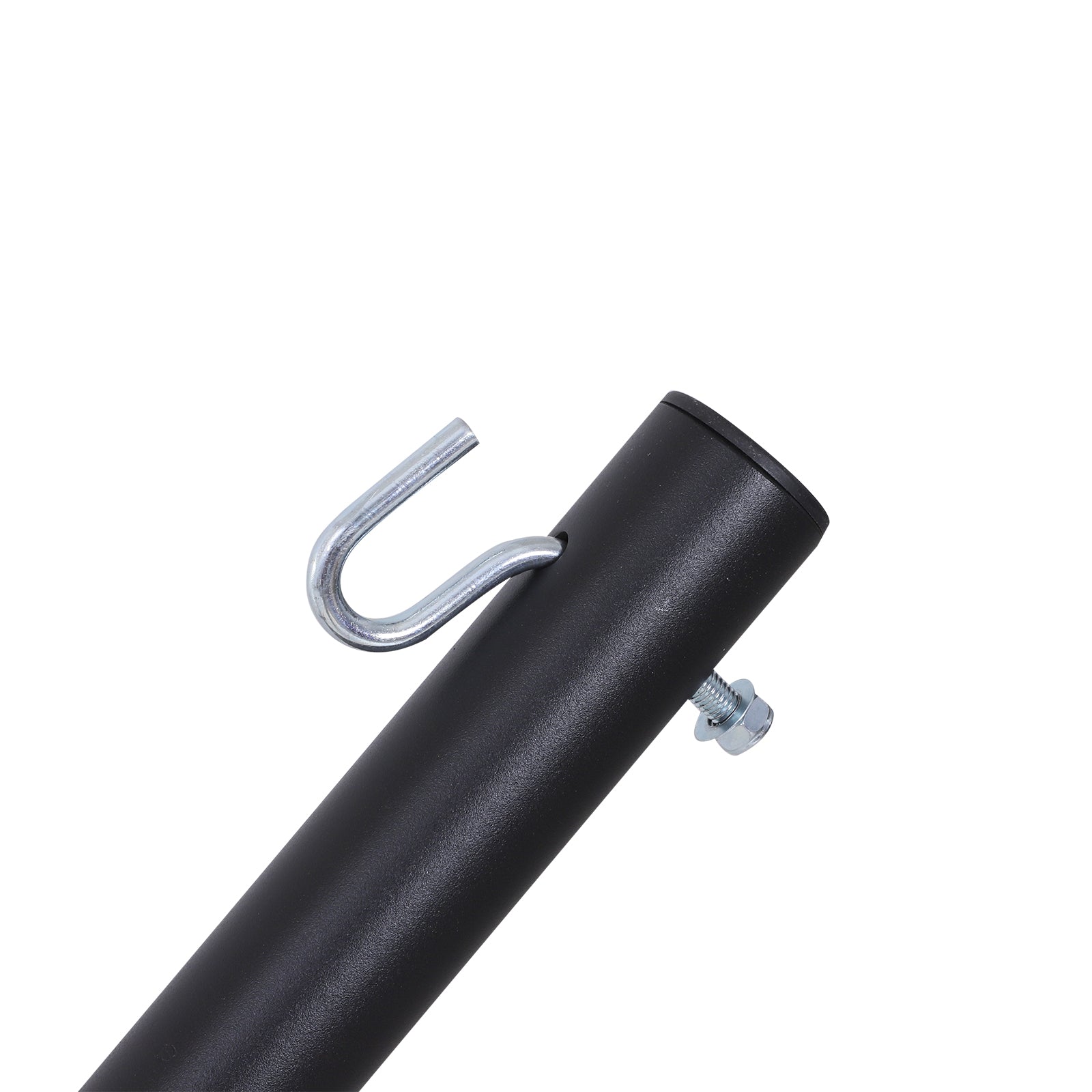 Outsunny 11.8'L Hammock Stand Extra Long Heavy Duty Straight Pole Day Bed Swing Metal Frame Simple Set Up Garden Outdoor Camping Picnic Use Black