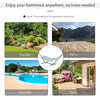 Outsunny 11.8'L Hammock Stand Extra Long Heavy Duty Straight Pole Day Bed Swing Metal Frame Simple Set Up Garden Outdoor Camping Picnic Use Black