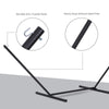 Outsunny 11.8'L Hammock Stand Extra Long Heavy Duty Straight Pole Day Bed Swing Metal Frame Simple Set Up Garden Outdoor Camping Picnic Use Black