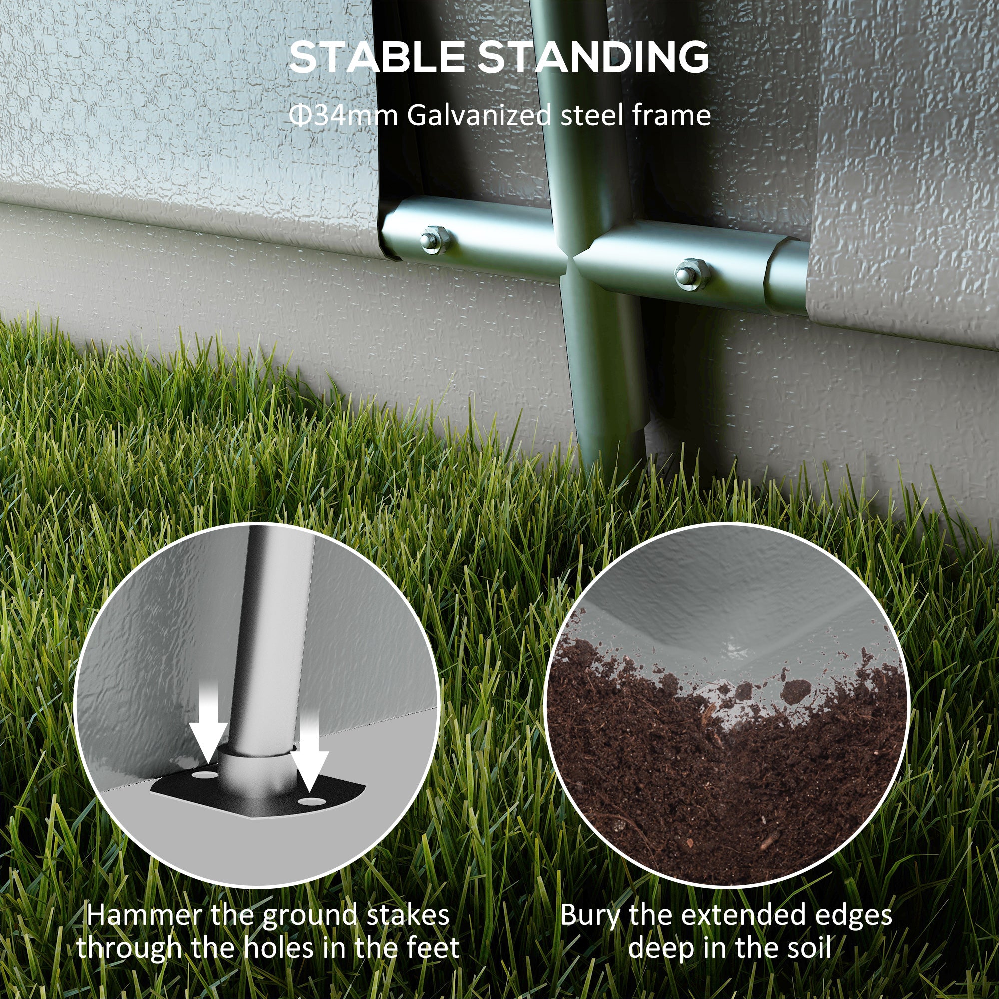 Outsunny 11' x 20' Heavy Duty Carport, Portable Garage Canopy Tent with 2 Ventilation Windows and Large Door, for Car, Truck, Boat, Motorcycle, Bike, Garden Tools, Grey