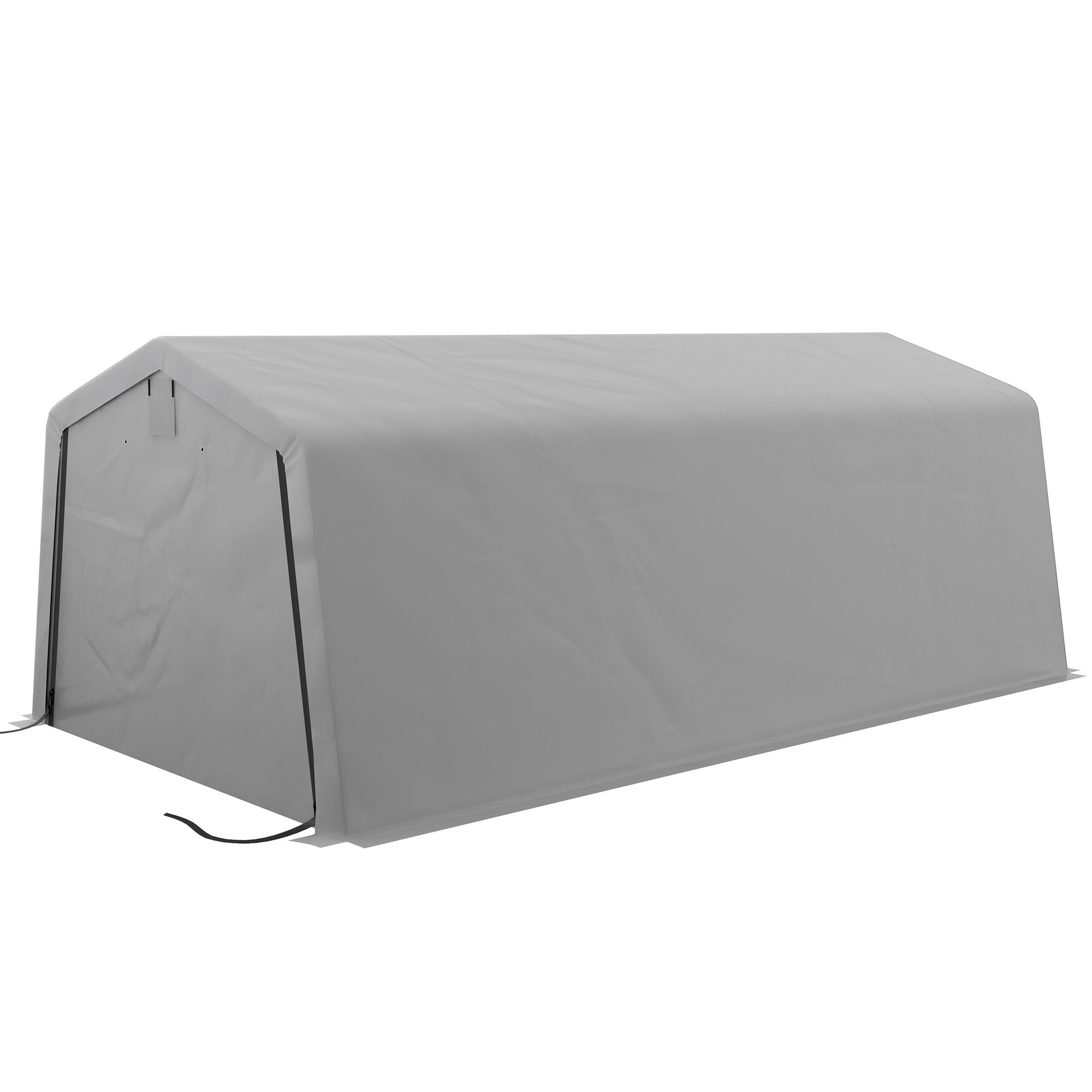 Outsunny 11' x 20' Heavy Duty Carport, Portable Garage Canopy Tent with 2 Ventilation Windows and Large Door, for Car, Truck, Boat, Motorcycle, Bike, Garden Tools, Grey