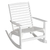 Outsunny Patio Rocking Chair Non-slip Porch Rocker for Balcony Garden Terrace Bamboo White
