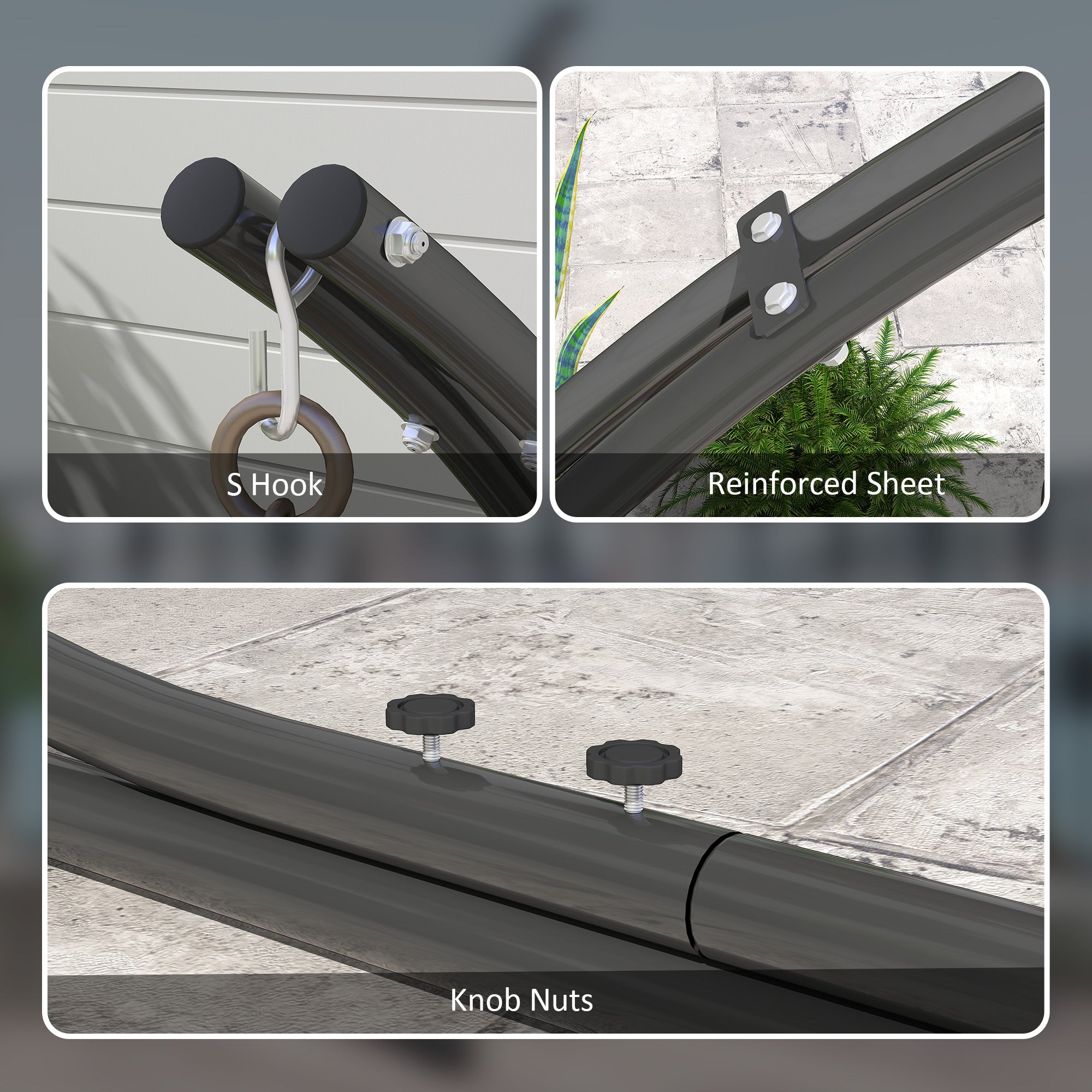 Outsunny Hammock Chair Stand, Heavy Duty Steel Hammock Stand Only with Extra Large Base, Single Hanging Egg Chair Swing Frame for Indoor Outdoor, 330 LBS Capacity, Black