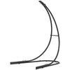 Outsunny Hammock Chair Stand, Heavy Duty Steel Hammock Stand Only with Extra Large Base, Single Hanging Egg Chair Swing Frame for Indoor Outdoor, 330 LBS Capacity, Black