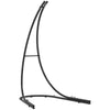 Outsunny Hammock Chair Stand, Heavy Duty Steel Hammock Stand Only with Extra Large Base, Single Hanging Egg Chair Swing Frame for Indoor Outdoor, 330 LBS Capacity, Black