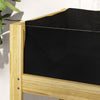 Outsunny Wooden Raised Garden Bed Planter with Acrylic Panels, Elevated Planter Box Outdoor Raised Planter with Drainage Holes for Vegetables Flowers Herbs, 43.3" x 19.7" x 31.5"
