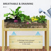 Outsunny Wooden Raised Garden Bed Planter with Acrylic Panels, Elevated Planter Box Outdoor Raised Planter with Drainage Holes for Vegetables Flowers Herbs, 43.3" x 19.7" x 31.5"