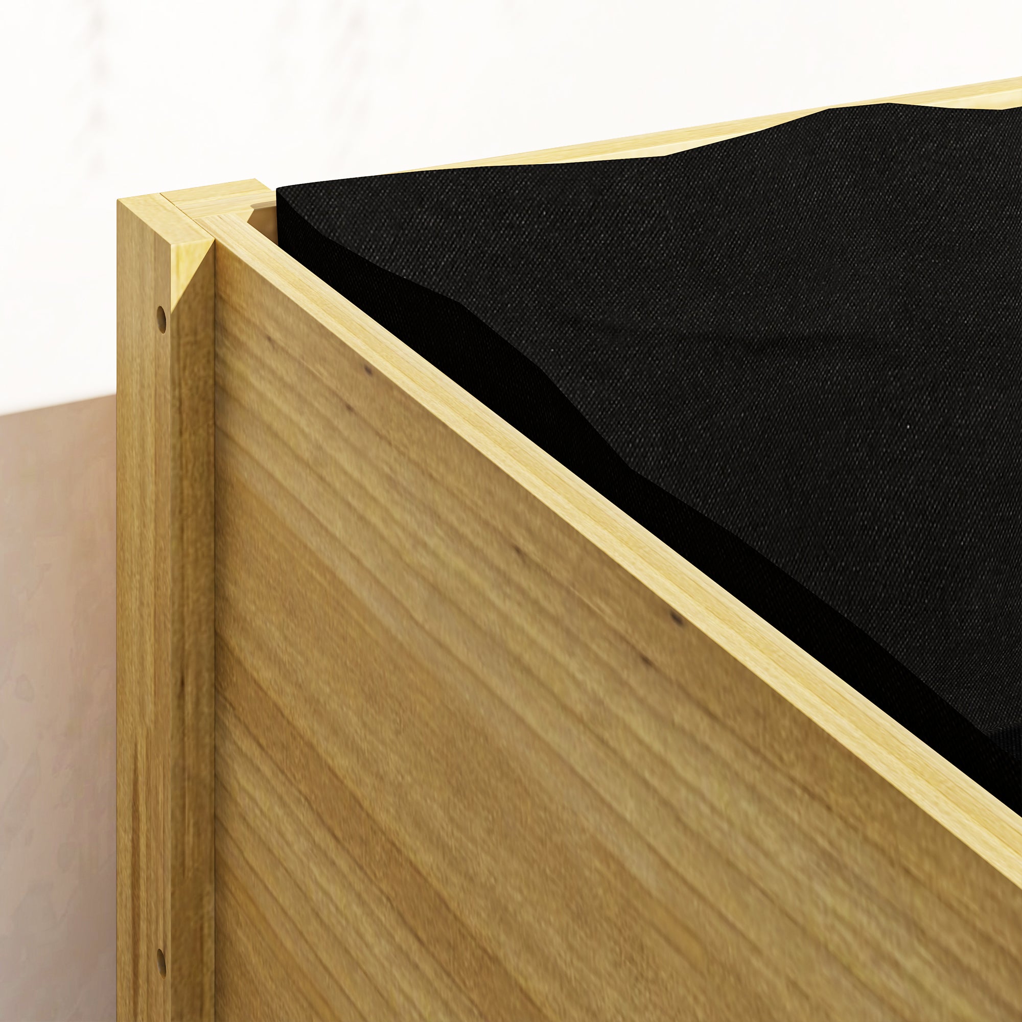 Outsunny Wooden Raised Garden Bed Planter with Acrylic Panels, Elevated Planter Box Outdoor Raised Planter with Drainage Holes for Vegetables Flowers Herbs, 43.3" x 19.7" x 31.5"