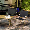 Outsunny Set of 2 Camping Chair, Lightweight Folding Chair, Portable Armchairs, Excellent for Festivals, Fishing, Beach and Hiking, Black