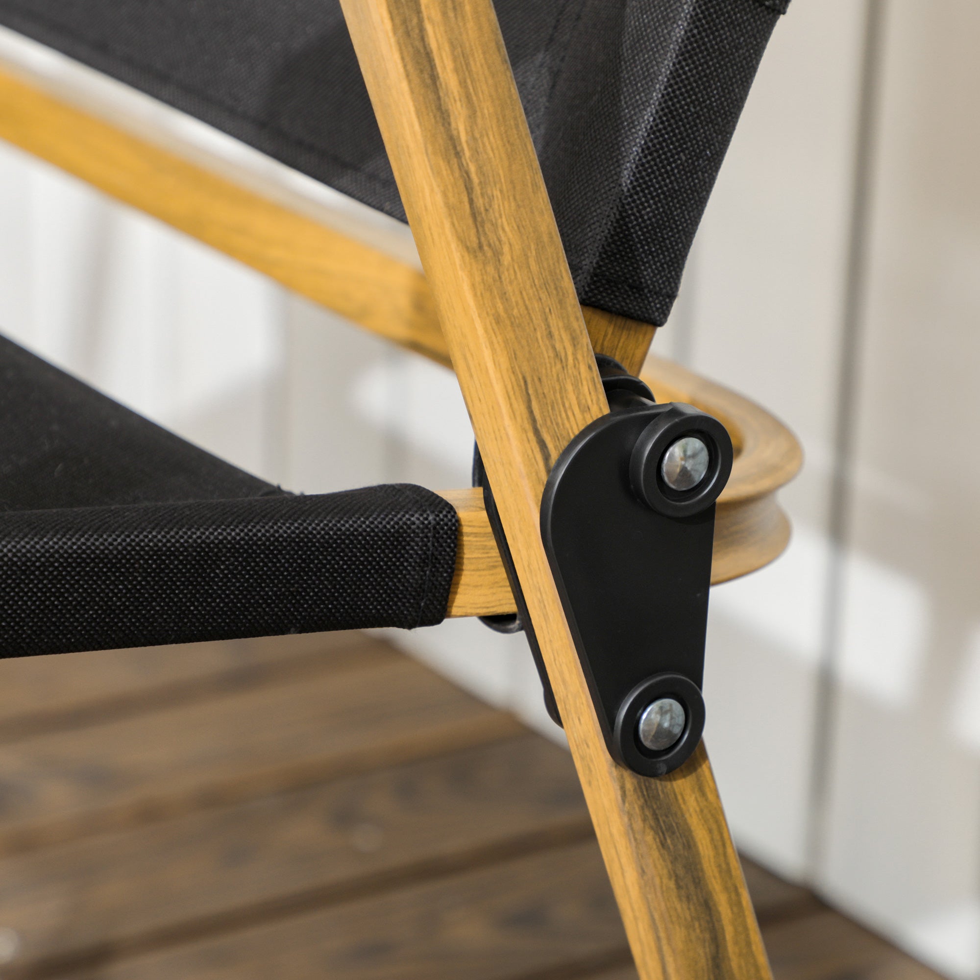 Outsunny Set of 2 Camping Chair, Lightweight Folding Chair, Portable Armchairs, Excellent for Festivals, Fishing, Beach and Hiking, Black