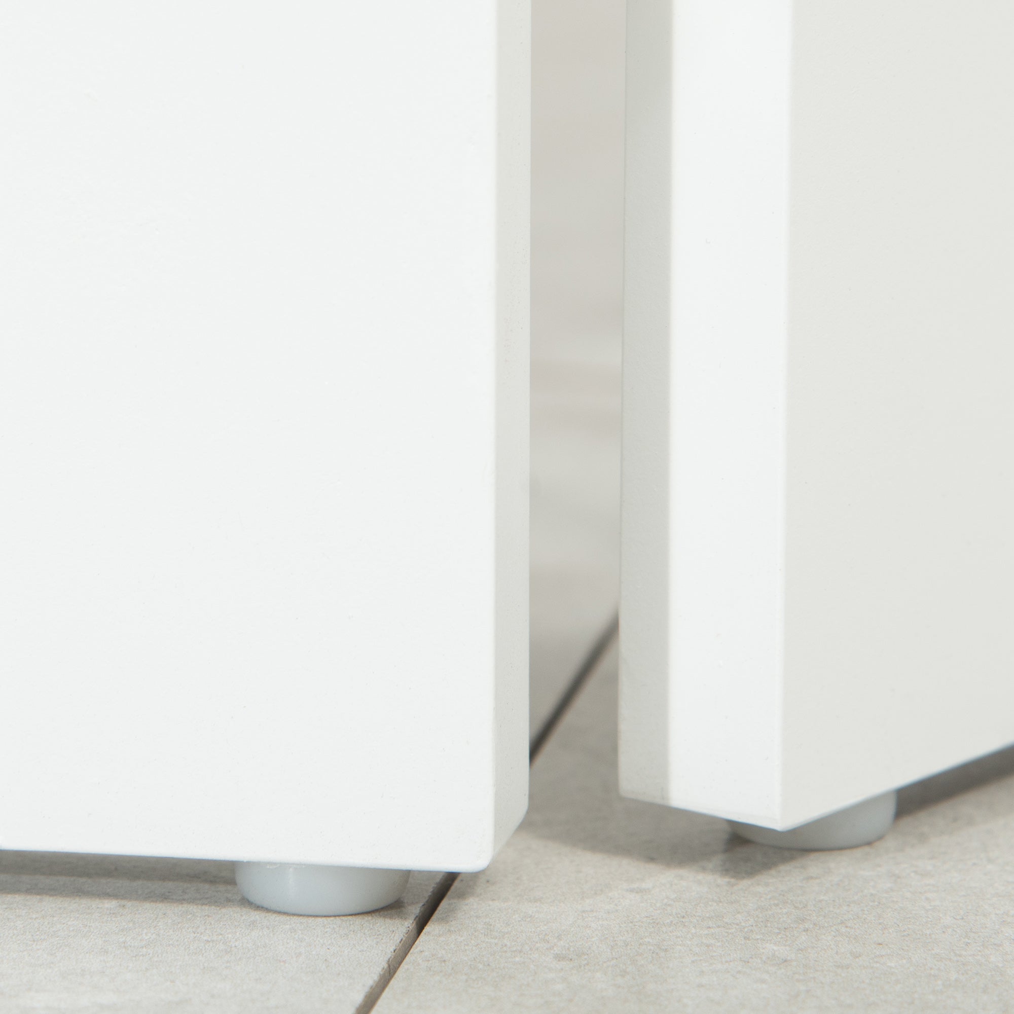 PawHut Freestanding Pet Gate Stair Gates for Dogs Foldable Wooden Dog Gate with 2 Support Feet, 61 cm Tall, for Doorways Hallways Staircases, Small Dogs - White