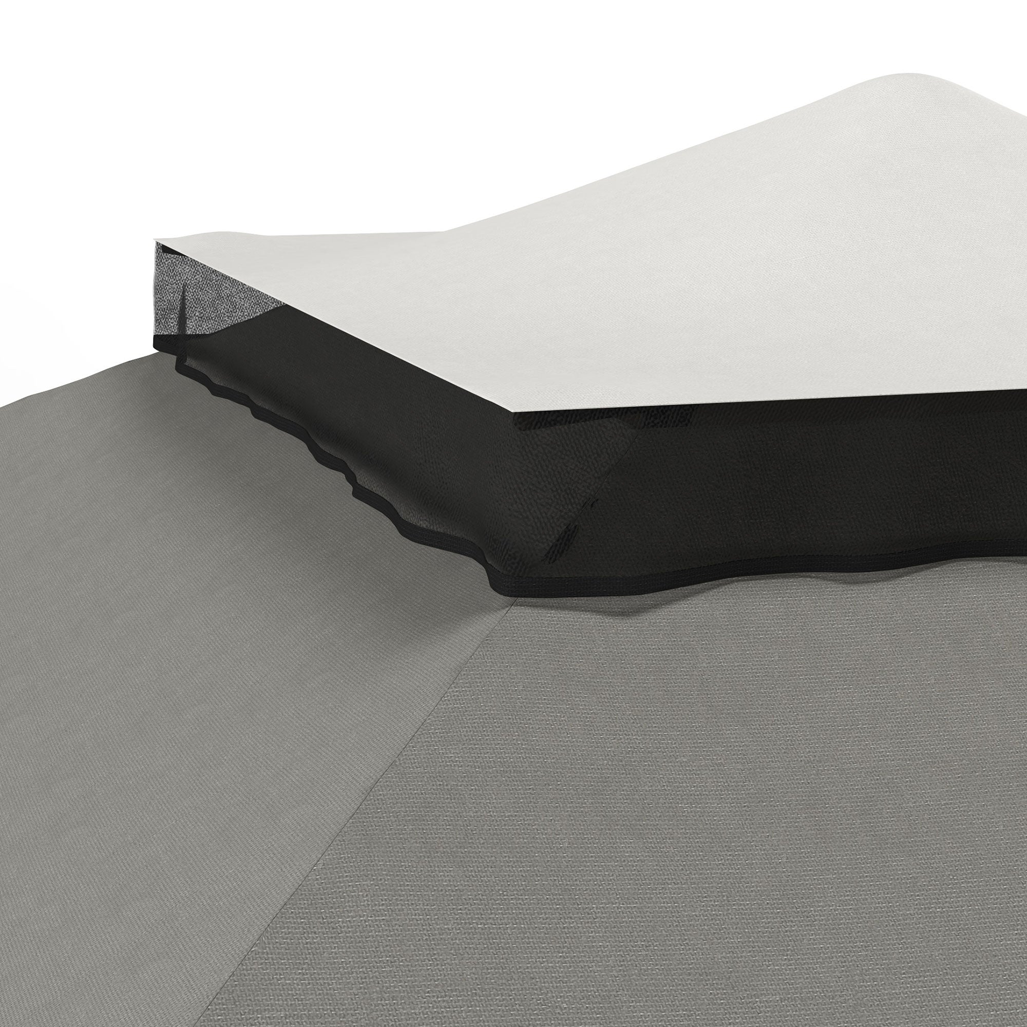 Outsunny 11' x 11' Pop Up Canopy, Double Roof Foldable Canopy Tent with Zipper Mesh Sidewalls, Height Adjustable and Carrying Bag, Event Tent for Patio Garden Backyard, Dark Grey