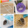 PawHut Hamster Cage, Small Animal House, 3-Level Guinea Pig Cage Gerbil Haven, Tunnel Tube System, with Water Bottle, Exercise Wheel, Food Dish, Ramps, Blue
