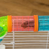 PawHut Hamster Cage, Small Animal House, 3-Level Guinea Pig Cage Gerbil Haven, Tunnel Tube System, with Water Bottle, Exercise Wheel, Food Dish, Ramps, Blue