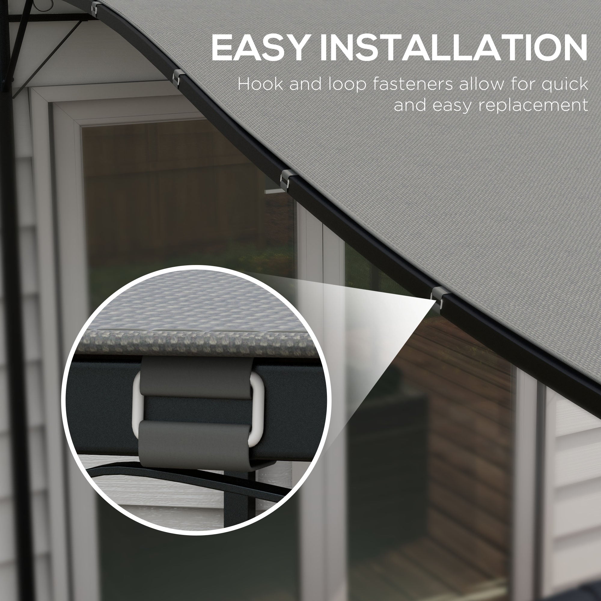 Outsunny 3.8 x 3.8 ft Pergola Canopy Replacement, Pergola Shade Canopy with Drainage Holes, Easy to Install, for 10' x 10' Pergola (Outsunny 84C-038 Series), Dark Grey
