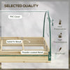 Outsunny 12 Pockets Raised Garden Bed with Greenhouse and Roll Up Windows, Wooden Planter Box Kit with Cover, Dual Use for Vegetables, Flowers, 4' x 3' x 2', Natural Wood