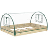 Outsunny 12 Pockets Raised Garden Bed with Greenhouse and Roll Up Windows, Wooden Planter Box Kit with Cover, Dual Use for Vegetables, Flowers, 4' x 3' x 2', Natural Wood