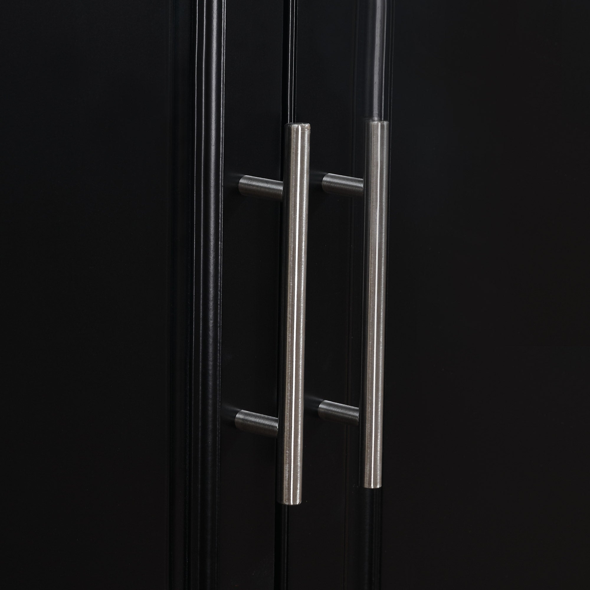 HOMCOM Kitchen Island with Storage, Rolling Kitchen Cart on Wheels with Stainless Steel Top, 2 Drawers, 2 Cabinets, Spice Rack, Knife and Towel Rack, Black