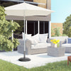 Outsunny 44 lbs Cement Umbrella Base Holder 19" Heavy Duty Round Parasol Stand for Patio, Outdoor, Backyard, Black
