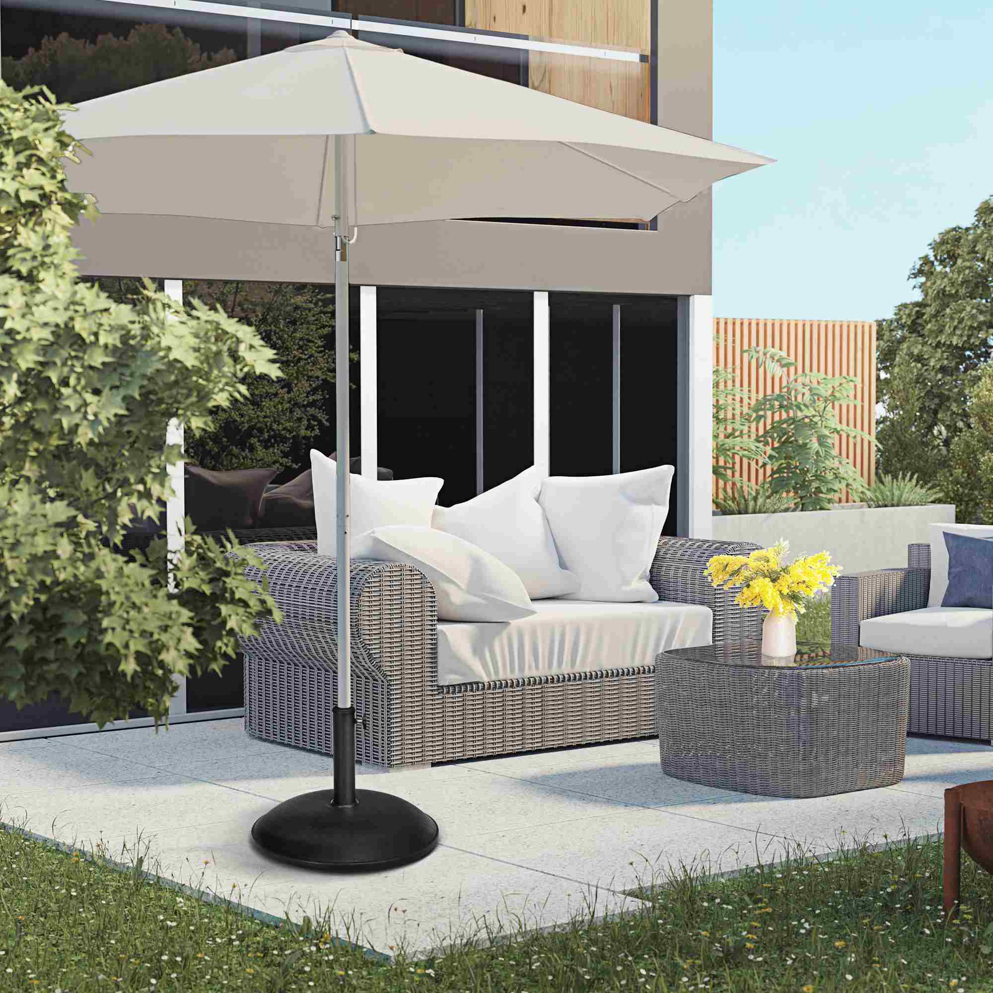 Outsunny 44 lbs Cement Umbrella Base Holder 19