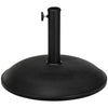 Outsunny 44 lbs Cement Umbrella Base Holder 19" Heavy Duty Round Parasol Stand for Patio, Outdoor, Backyard, Black