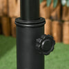 Outsunny 44 lbs Cement Umbrella Base Holder 19" Heavy Duty Round Parasol Stand for Patio, Outdoor, Backyard, Black