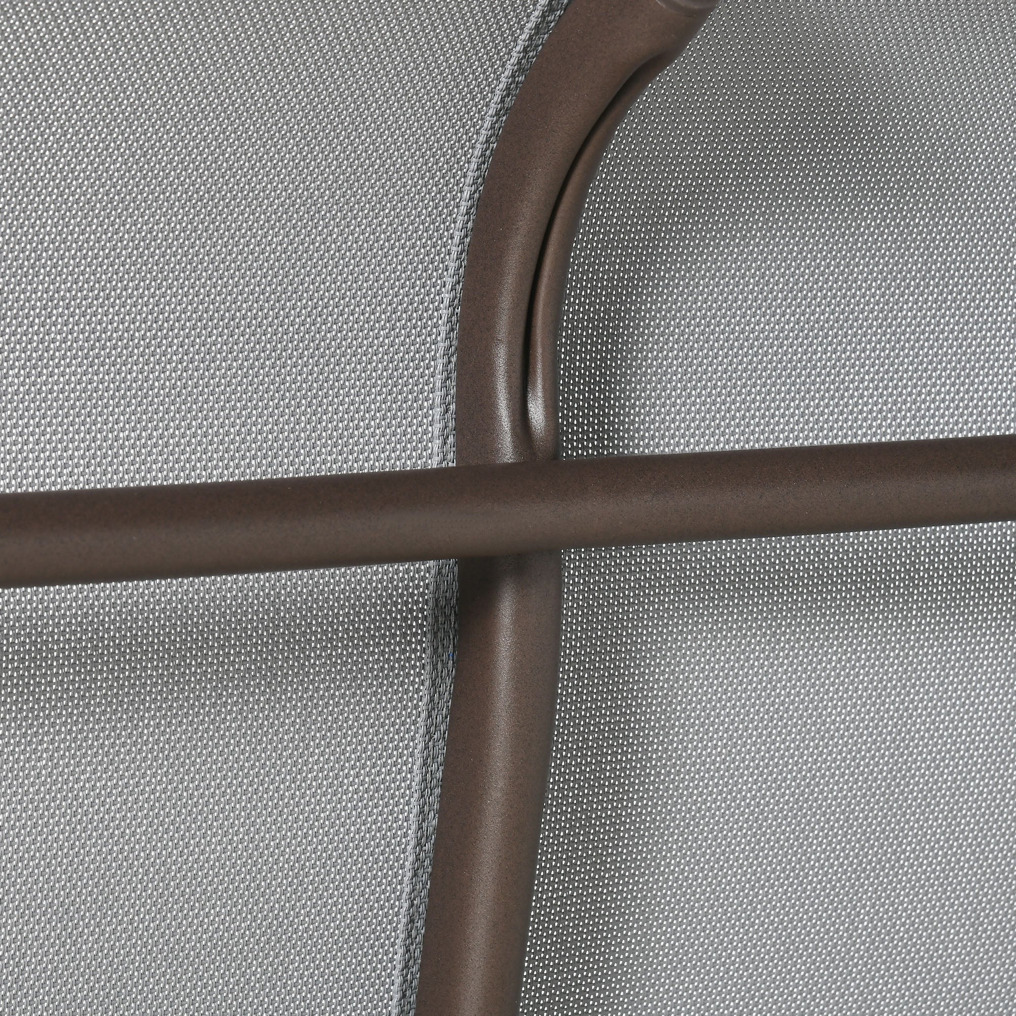 Outsunny 2-Person Outdoor Glider Chair, Patio Glider Rocking Chair with Mesh Seat and Backrest, Steel Frame for Outdoor, Backyard, Light Grey