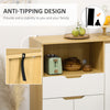 HOMCOM Microwave Cabinet, Modern Kitchen Cupboard with Drawer, Storage Cabinets and Cable Hole, Buffet Sideboard, White