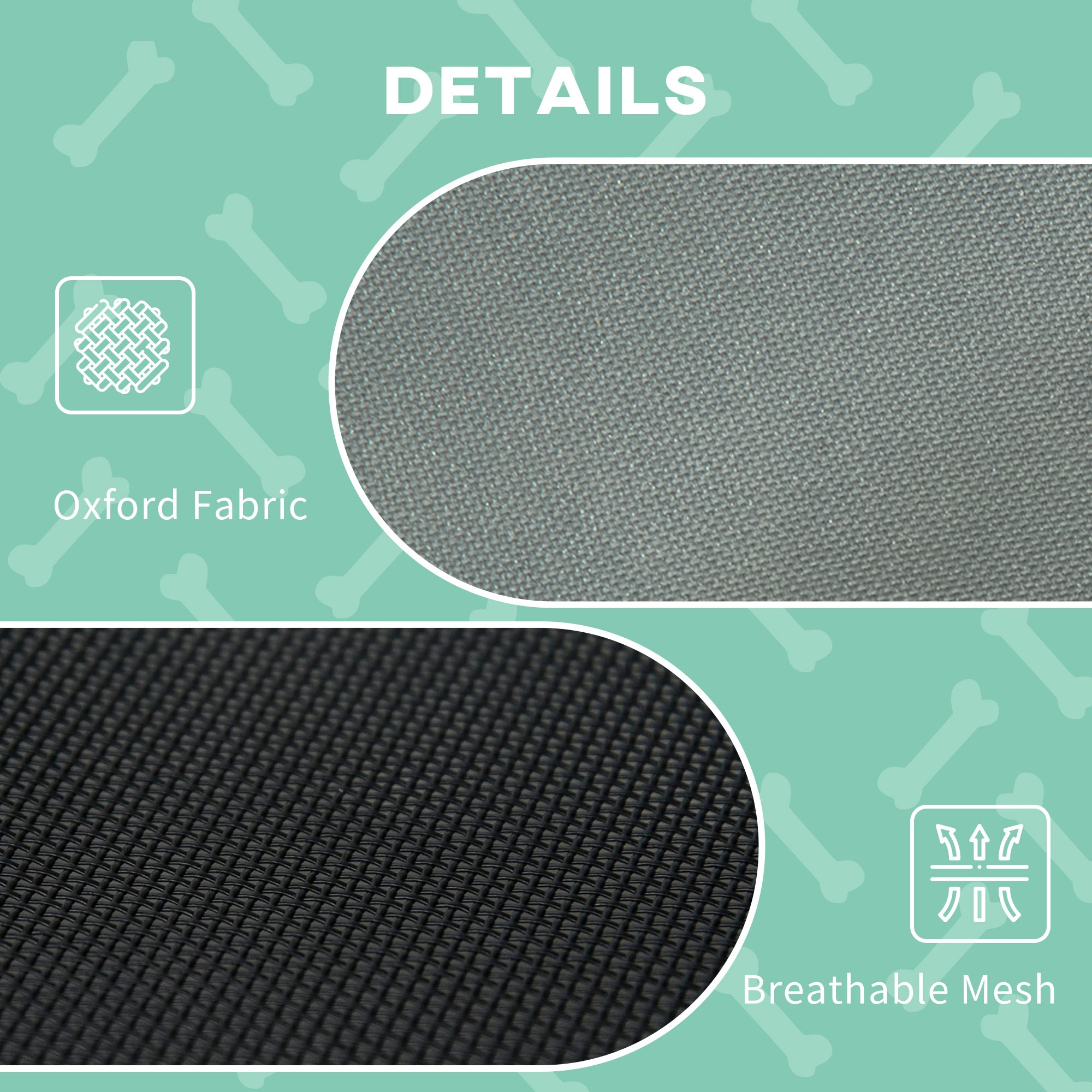 PawHut Elevated Dog Bed with Canopy, Portable Raised Dog Cot for XL Sized Dogs, Indoor & Outdoor, 48