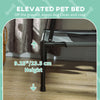 PawHut Elevated Dog Bed with Canopy, Portable Raised Dog Cot for XL Sized Dogs, Indoor & Outdoor, 48" x 36" x 43", Grey