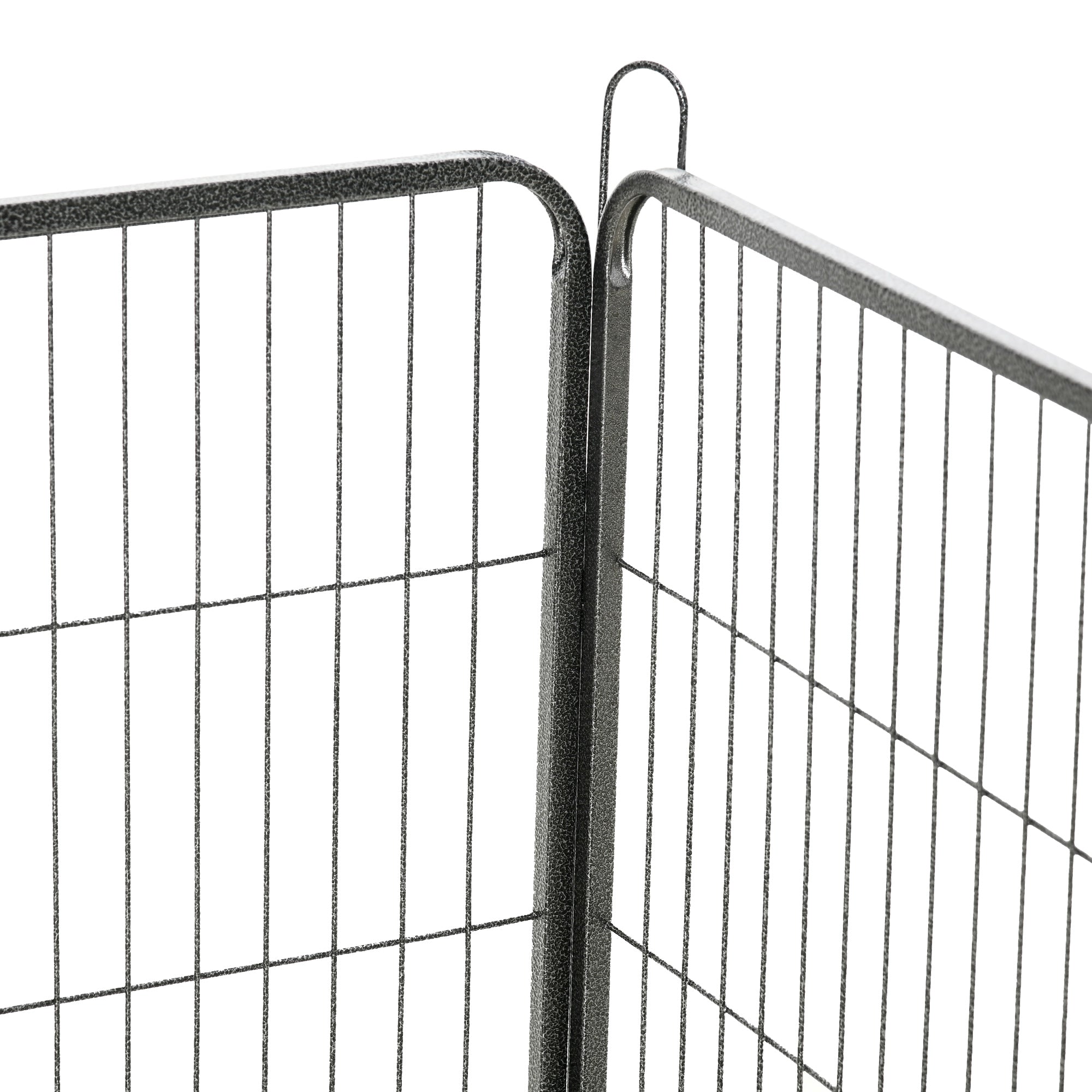 PawHut Dog Playpen, Heavy-duty Metal Puppy Play Pen, Pet Exercise Fences for Outside and Indoor, DIY Design with Door for Multiple Dogs, 16 Panels, 31"H
