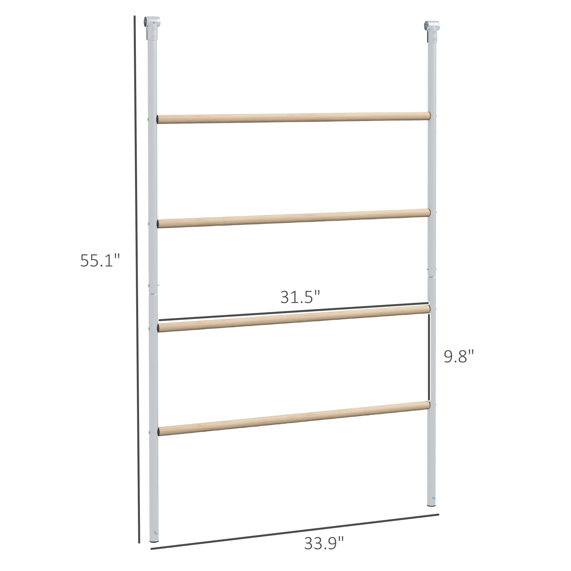PawHut Chicken Perch for Coop, Wooden and Galvanized Steel Jungle Gym Roosting Bar Ladder for Backyard Poultry, 55" x 33.75"