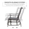 Outsunny Outdoor Glider Chair, Patio Glider with Steel Frame and Mesh Fabric, Garden Chair for Backyard, Garden, and Porch, Grey
