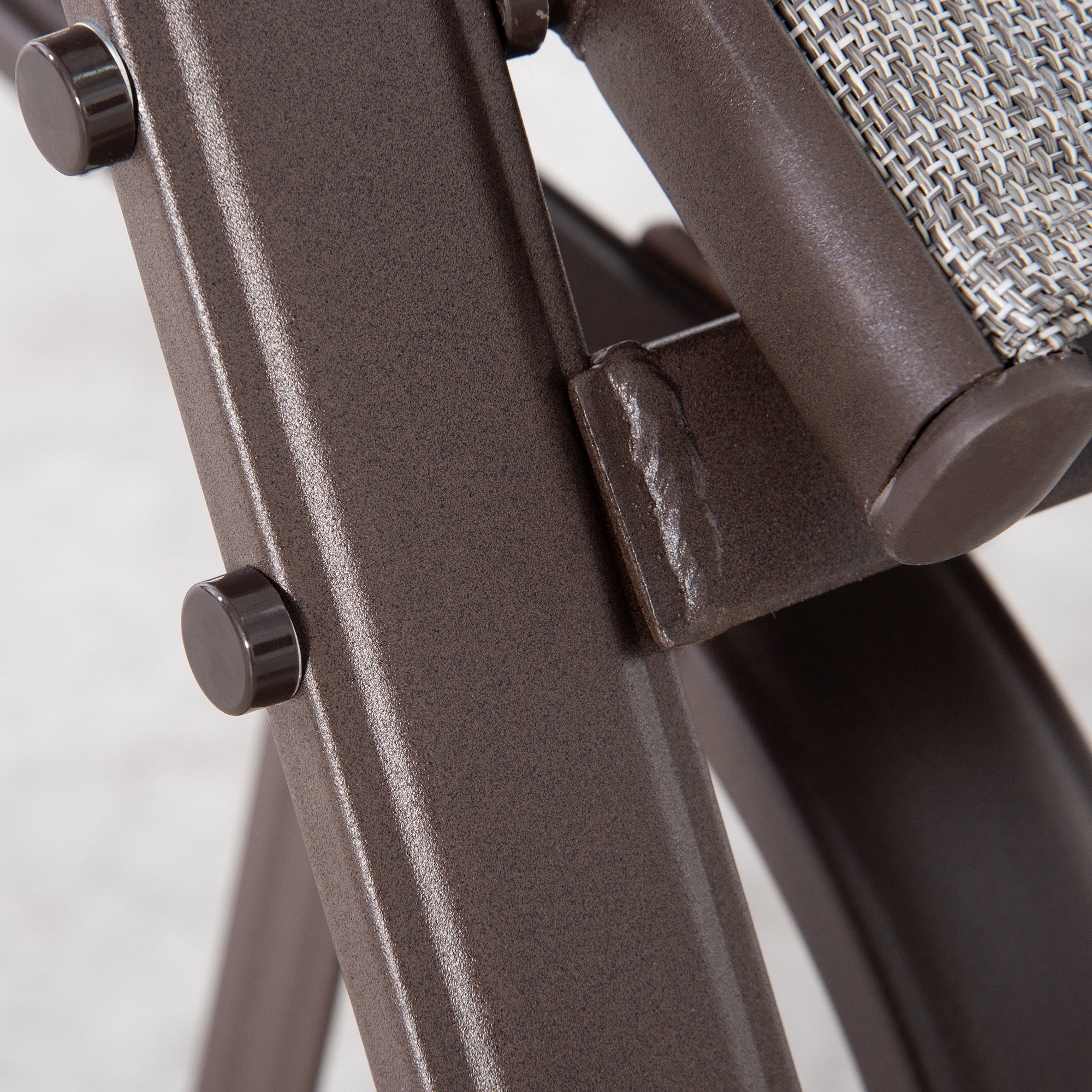 Outsunny Outdoor Glider Chair, Patio Glider with Steel Frame and Mesh Fabric, Garden Chair for Backyard, Garden, and Porch, Grey