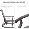Outsunny Outdoor Glider Chair, Patio Glider with Steel Frame and Mesh Fabric, Garden Chair for Backyard, Garden, and Porch, Grey