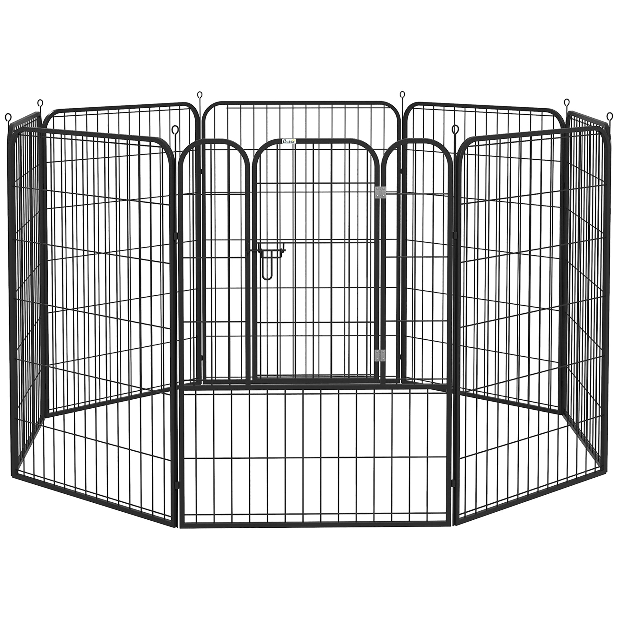 PawHut Dog Pen 8 Panels Puppy Pen Heavy Duty Pet Playpen for Indoor Outdoor for Dogs, Rabbits, Ducks 100cm High