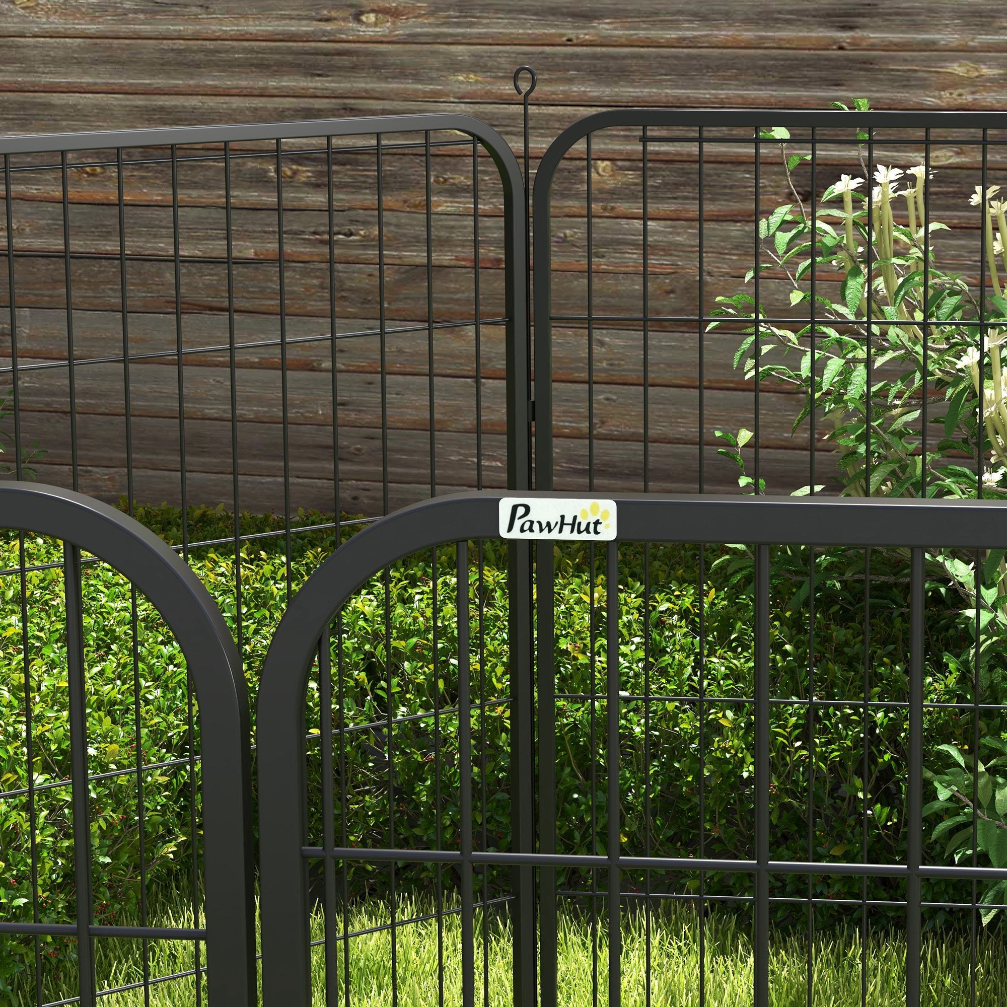 PawHut Dog Pen 8 Panels Puppy Pen Heavy Duty Pet Playpen for Indoor Outdoor for Dogs, Rabbits, Ducks 100cm High