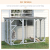 PawHut Cat Cage Indoor Catio Outdoor Cat Enclosure Pet House Small Animal Hutch for Rabbit, Kitten, Crate Kennel with Waterproof Roof, Multi-Level Platforms, Lock, Grey