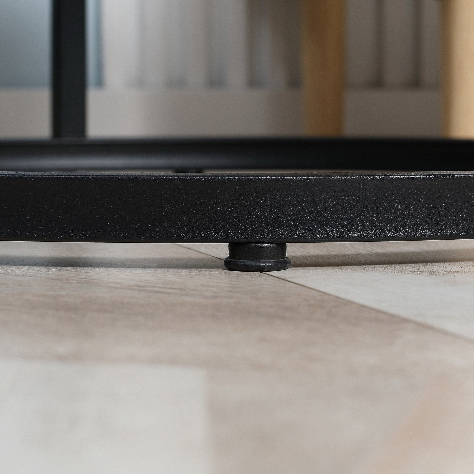 HOMCOM Nesting Tables, 29" Round Coffee Table Set of 2, Modern Side Tables for Living Room with Metal Base, Rustic Brown