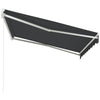 Outsunny 10' x 8' Electric Awning, Retractable Awning Sun Shade Shelter with Remote Controller, Manual Crank Handle and Aluminum Frame, for Deck, Balcony, Yard, Grey
