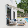 Outsunny 11' x 10' Retractable Awning Fabric Replacement Outdoor Sunshade Canopy Awning Cover, UV Protection, Cream White